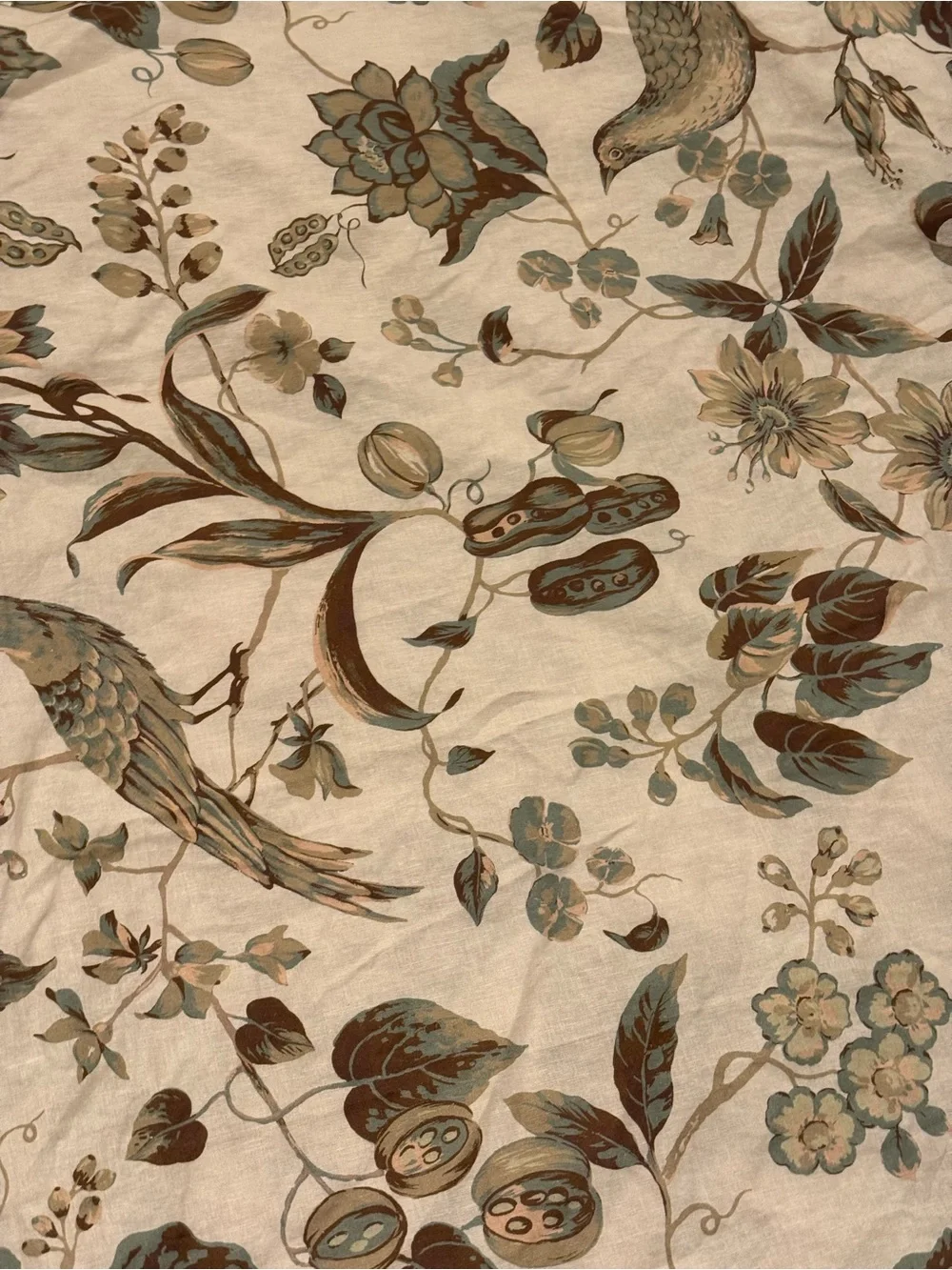 Rejuvenation Masey printed duvet cover king size linen blend